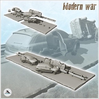 carcass audi q5 modern cars road 7 - cold era warfare conflict world war 3 afghanistan iraq Game wargaming architecture tabletop miniatures scenery wargame game terrain house accessories europe flames ukraine contempory dead yankee crisis zombie 3d print model - Mito3D