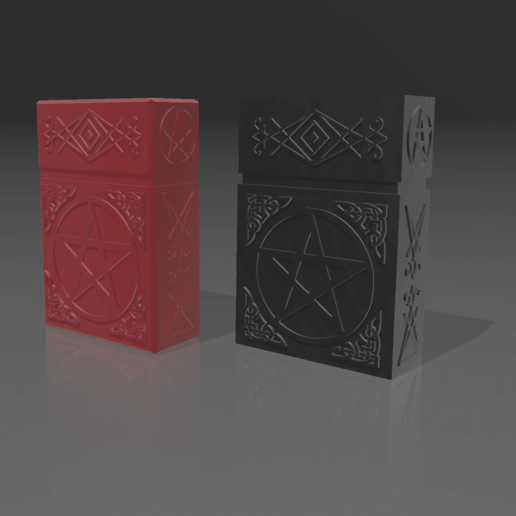 kart kutusu - büyü tarot v1 oyun pentagram lucifer kartı kartları pentagrama oyunlar cartas caja büyücülük cadı wicca sihirli magia 3D print model - Mito3D