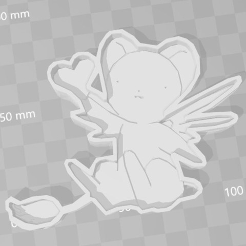 card captor sakura, kero cortador de galletas casa cookiecutter el moho galleta anime manga 3D print model - Mito3D
