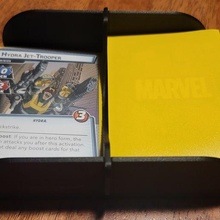 card deck discard tray sleeved marvel champions size 25x35 draw organizer 3d print model - Mito3D