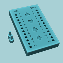 carta gioco segnapunti mazzo perni trucco 3d print model - Mito3D