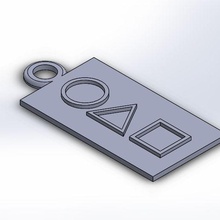 tarjeta calamar juego netflix llavero 3d print model - Mito3D
