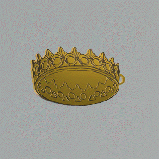 cardan couronne porte clés cruel prince bijoux jude Duarte principe corbeau 3d print model - Mito3D