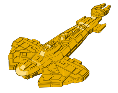cardassian chakor war scout union star trek starmada full thrust 3d print model - Mito3D