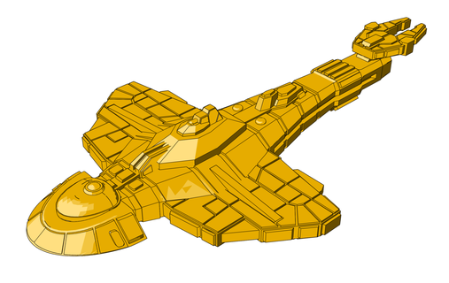 cardassian gurnet light cruiser union star trek starmada full thrust 3d print model - Mito3D