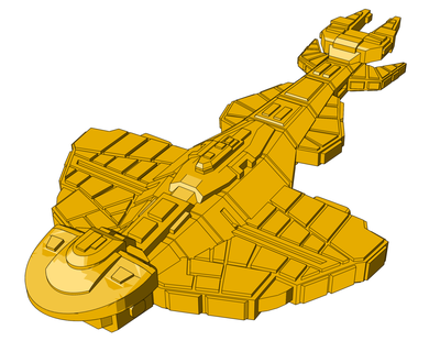 cardassian seltik light cruiser union star trek starmada full thrust 3d print model - Mito3D