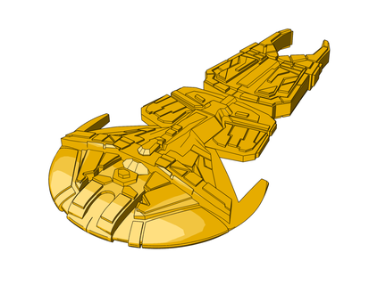 cardassiano telok cruzador União Estrela caminhada Starmada cheio impulso 3d print model - Mito3D
