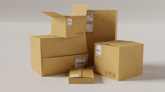 cardboard box package texture 3d model delivery mail container variousmodels boxes storage shipping paper unpack packaging pack shipment household charge distribution logistic furniture 3d print model - Mito3D