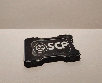 cardholder-wallet back plate logo scp 2in1 wallet cardholder card cards money holder moneyclip clipmoney plasticcard accessorie foundation secure contain protect 3d print model - Mito3D