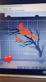 cardinal birds tree branch 2 cardinals loving memory outside loved one always side griefing wall decor 3d print model - Mito3D