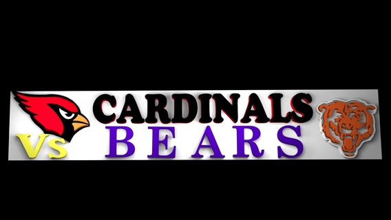 cardinals vs bears team football 3d print model - Mito3D