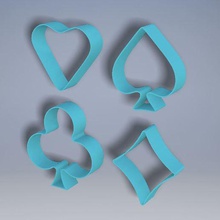cards cookie cutters 4 pack home heart spade daimond gaming cutter 3d print model - Mito3D