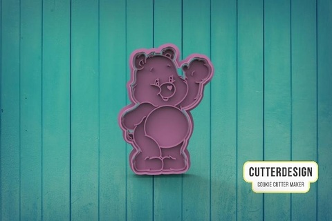 Cuidado ursos biscoito cortador m1 casa biscoitos fofinho corte Urso pelúcia 3d print model - Mito3D