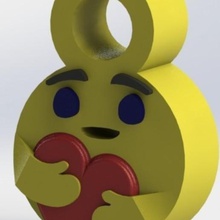 cuidado de facebook reacción joyería emoji el colgante arete 3d print model - Mito3D