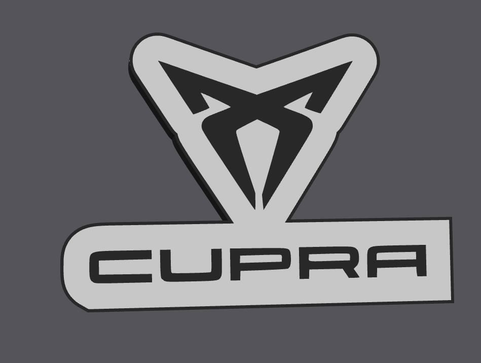 caremblem cupra guidato lightbox emblema logo deco decorare macchina divertimento lampada 3D print model - Mito3D