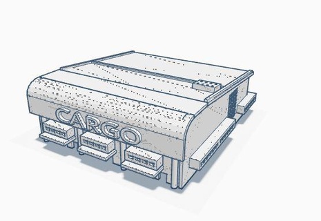 Ladung Gebäude aufladen Rahmen Modellieren Flughafen 3d print model - Mito3D