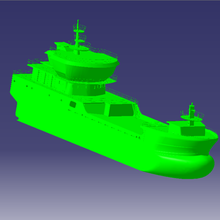cargaison navire architecture bateau ancien Catia art 3d print model - Mito3D