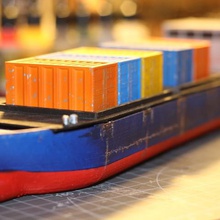 cargo ship marauda game vessel freight freighter container 3d print model - Mito3D