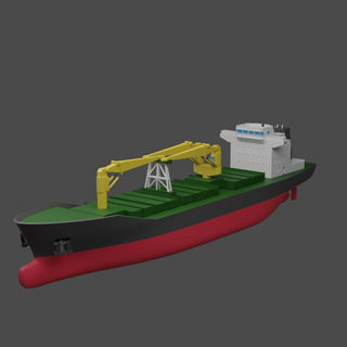 cargo ship miniature lowpoly toy 3d print model - Mito3D