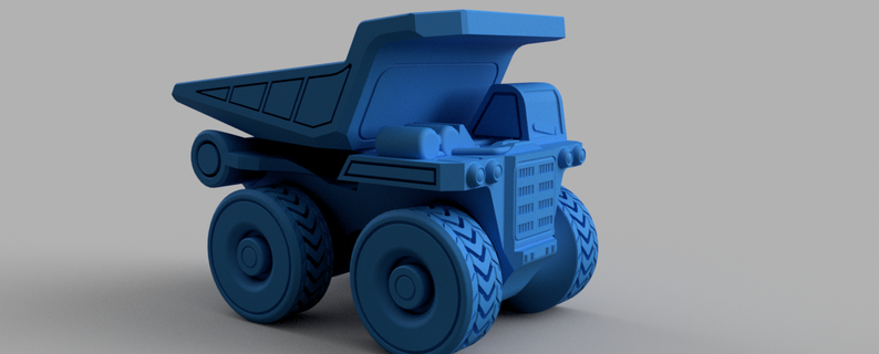 cargo truck toy 3d print model - Mito3D
