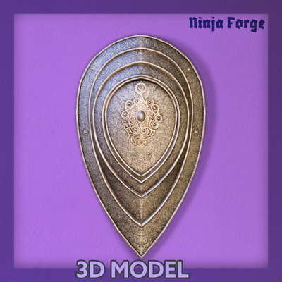 karian ritter schild spiel zauberer magie mitarbeiter magier hand ring albinaurisch glitzerstein waffe 3d print model - Mito3D