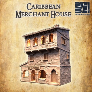 caribbean market house 28 mm tabletop terrain 3d print model - Mito3D