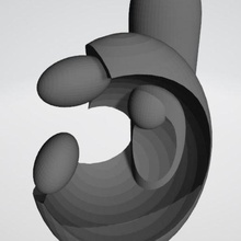 caring family flower vase pot art poly sculpture 3d print model - Mito3D