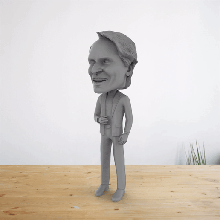 carl sagan bobblehead 3d print model - Mito3D