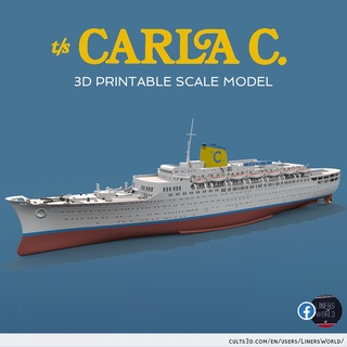 carla costa ligne croisière navire print ready modèle 3d print model - Mito3D