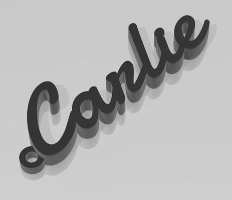 carlie mulher fêmea filha decoração arte casa bricolupo 3d chave anel 3d print model - Mito3D