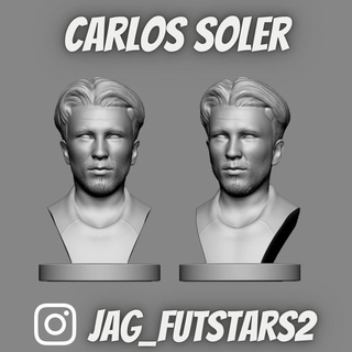 carlos soler - soccer bust futebol futbol football calcio valencia 3d print model - Mito3D