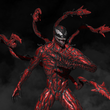 carnage art venom symbiote marvel spider-man action figure red killer maniac 3d print model - Mito3D