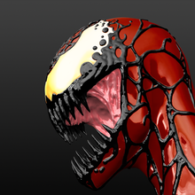 carnage bust art comics marvel spiderman sculptures 3d print model - Mito3D