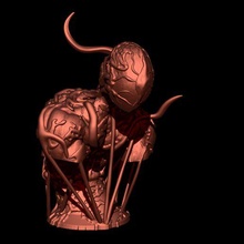 carnage bust 3d print model - Mito3D