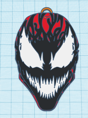 carnage keychain venom spider-man marvel 3D print model - Mito3D