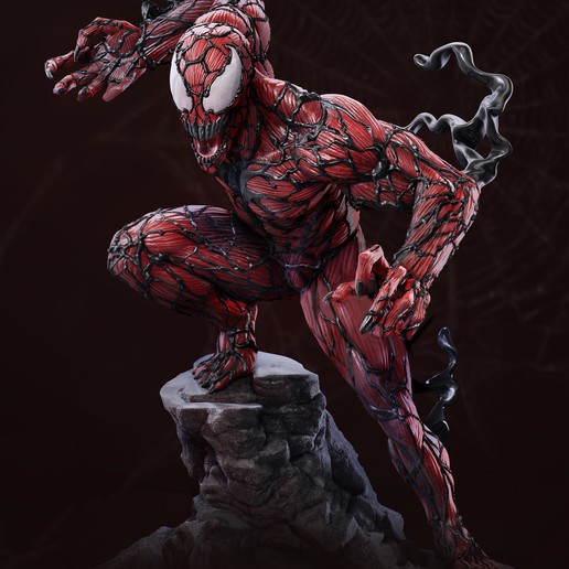 carnage statue art homem aranha carnificina xman la fox mcu l'homme araignée spiderman de marvel le venin simbiote 3D print model - Mito3D