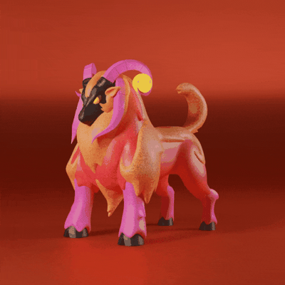 carnaries art horoscopo aries fanart pokemon goat carnero chivo cabra 3d print model - Mito3D