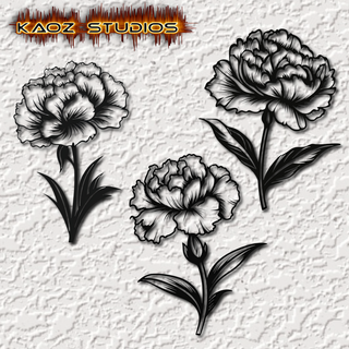 carnation wall art flower pack decor floral decorations 3 flowers plants nature scenery realistic carnations free bundle home marigolds decoration 2dart wallart low poly chrysanthemum 3d print model - Mito3D