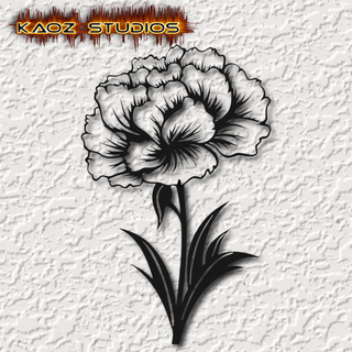 carnation wall art flower decor floral decoration flowers plants nature scenery realistic garden carnations free home room 2dart wallart low poly chrysanthemum 3d print model - Mito3D