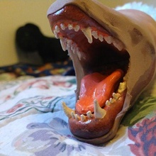 carnívoro mandíbula conjunto animal trabalhos manuais artes fursuit criatura Horror monstro coiote 3d print model - Mito3D