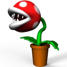 carnivore plante Jeu jouets poulpe titulaire soutien base art mariobross 3d print model - Mito3D
