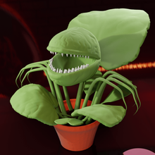 carnivorous plant various halloween carnivore audrey seymour little shop horrors horror fright extraterrestrial sculpting sculpture flower grass potty compost leaves leaf creeper vegetal green 3d print model - Mito3D