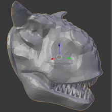 carnotaurus cabeça dinossauro mascarar 3d print model - Mito3D