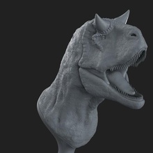 carnotaure Jurasicpark dinosaures dinosaure animaux 3d print model - Mito3D