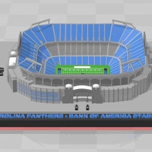 Carolina Panther Bank Amerika Stadion Architektur stadion Arena estadio amerikanisch Fußball bank of america 3d print model - Mito3D