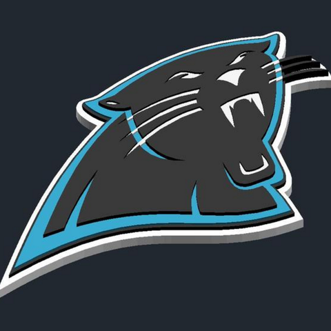 carolina panthers logo verschiedene 3D print model - Mito3D