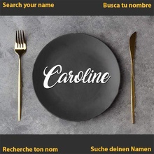 caroline name banquet wedding communion dinner plate table decoration tablename 3d print model - Mito3D