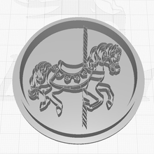 carousel horse stamp 3d print model - Mito3D
