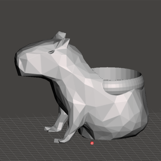 carpinch pot - capybara planteur capi 3D print model - Mito3D