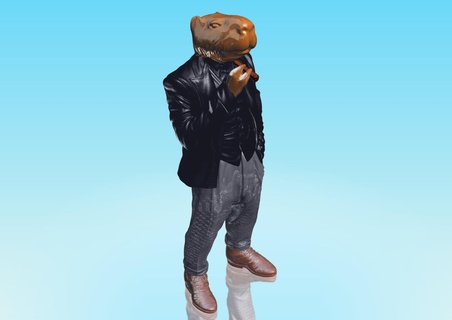 Wasserschwein Capybara elegant elegante Präsident Gentleman raffiniert Klasse traje passen Zigarre Hut chiguire chig Zorn Tier Maskottchen 3d print model - Mito3D